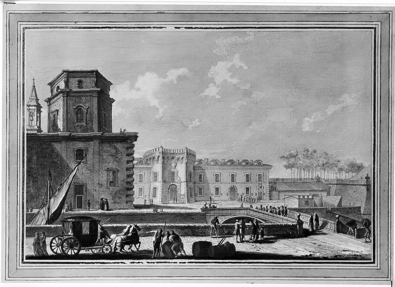 Veduta della chiesa di S. Caterina dei padri Domenicani a Livorno - Palazzo Pitti, Firenze